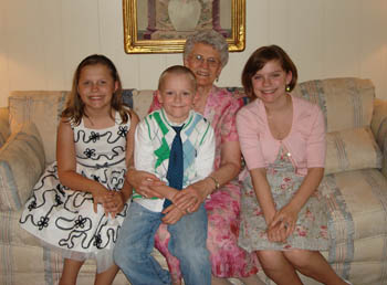 photo: grandma with mike's three