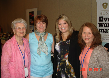 photo: Martha, Julie Gwinn, Shannon, and Debby Mayne, at ICRS 2012